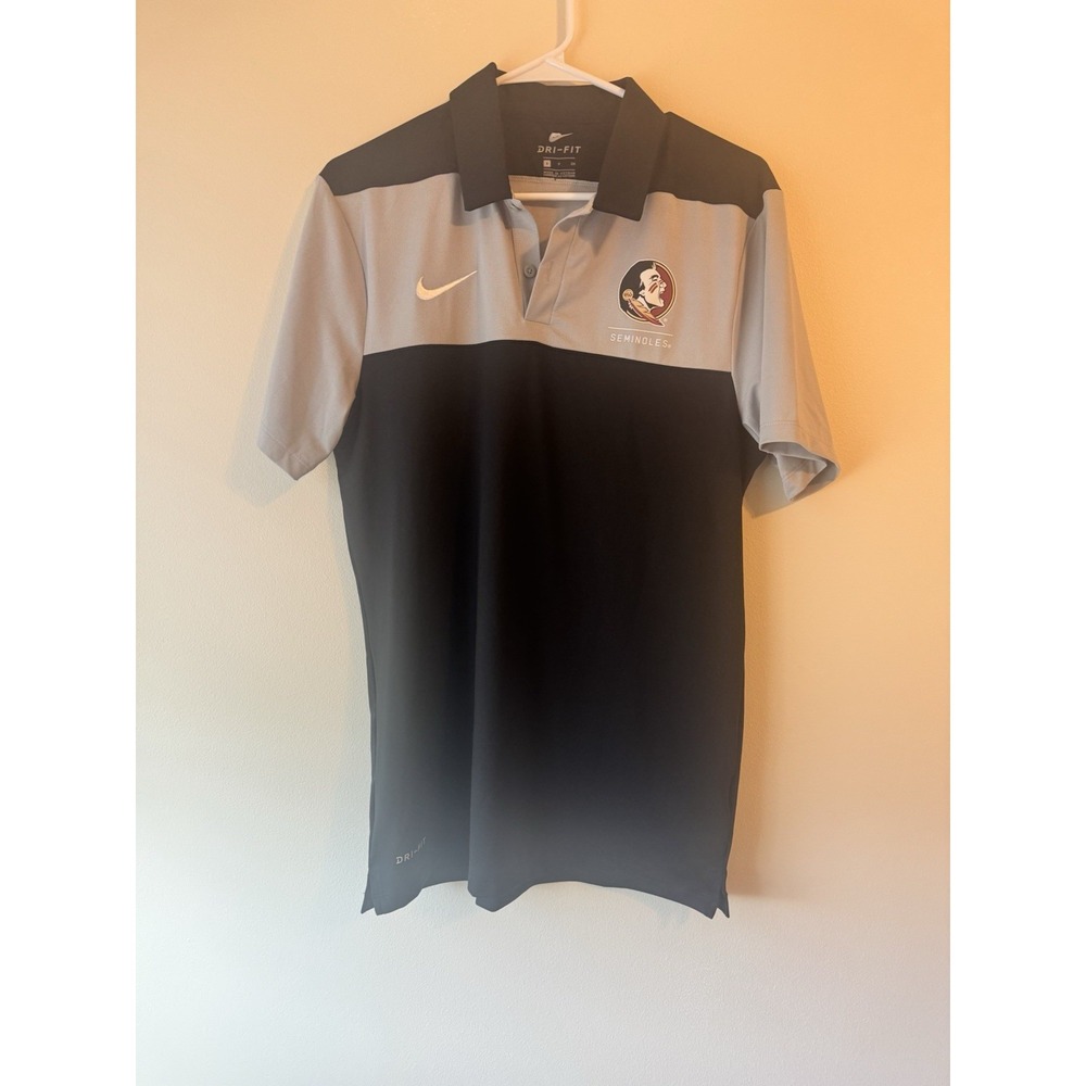 Florida State FSU Nike Polo Shirt Dri Fit Performance Short‎ Sleeve Mens Small